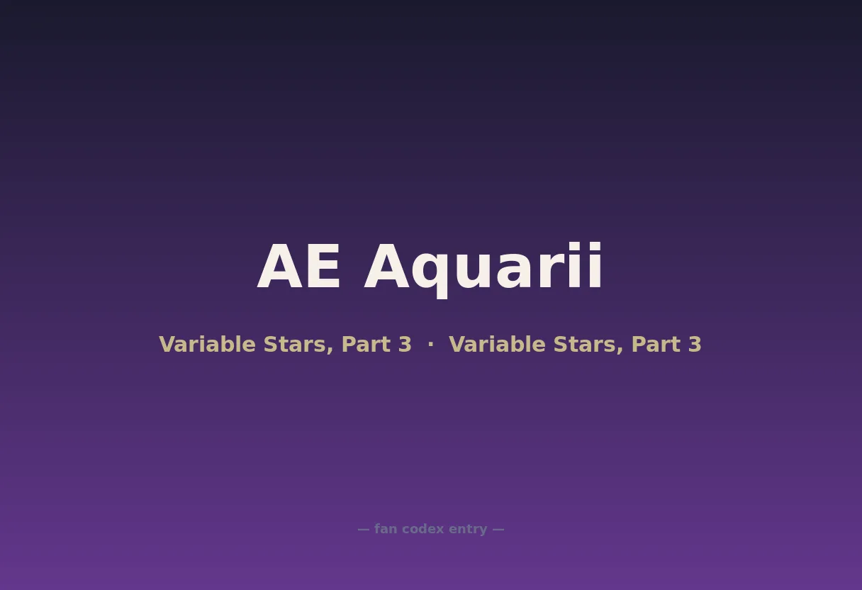 AE Aquarii