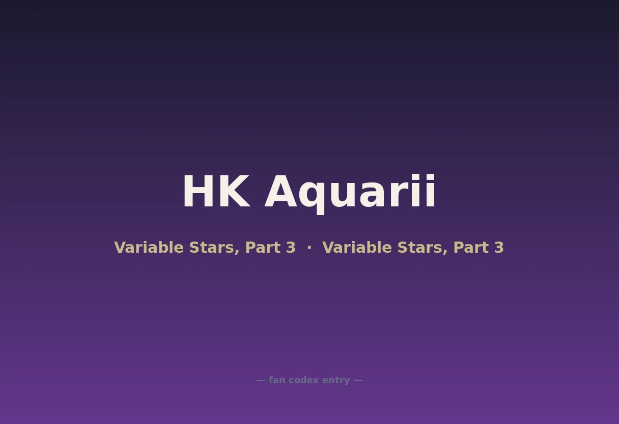 HK Aquarii