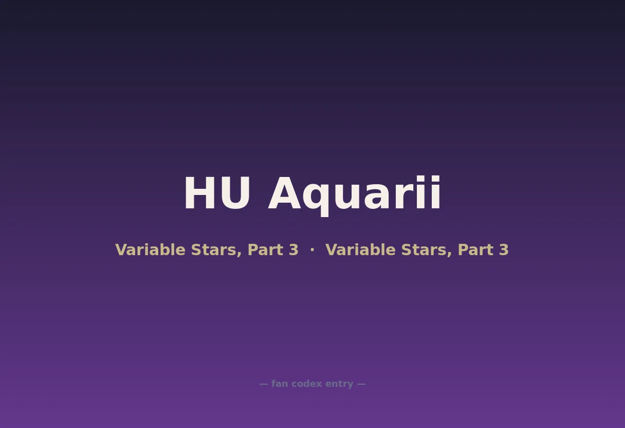 HU Aquarii