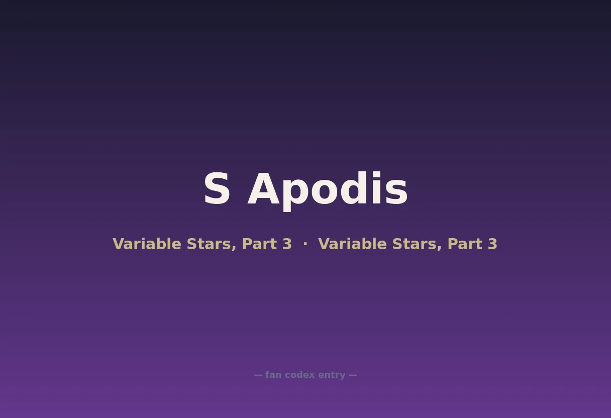 S Apodis