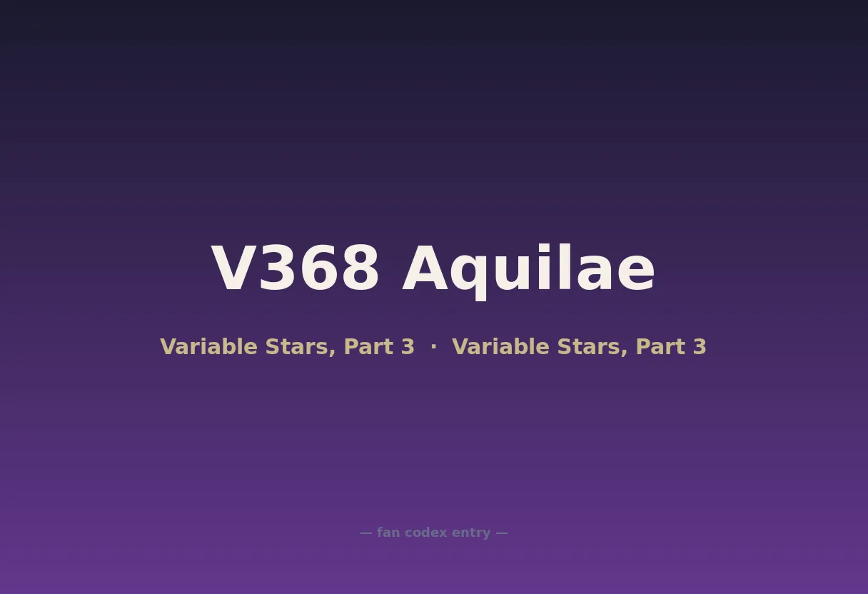 V368 Aquilae