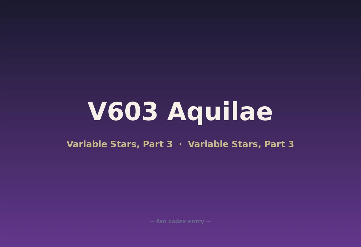 V603 Aquilae