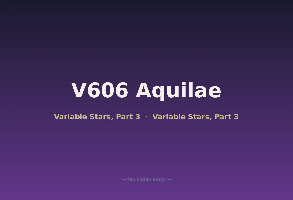 V606 Aquilae
