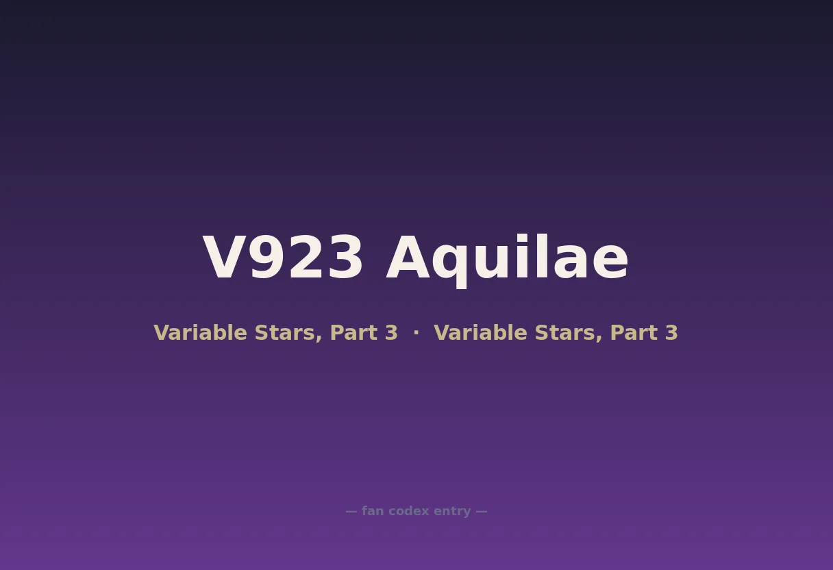 V923 Aquilae