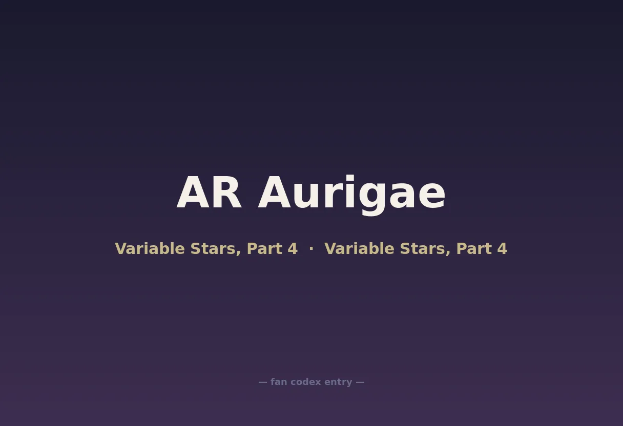 AR Aurigae