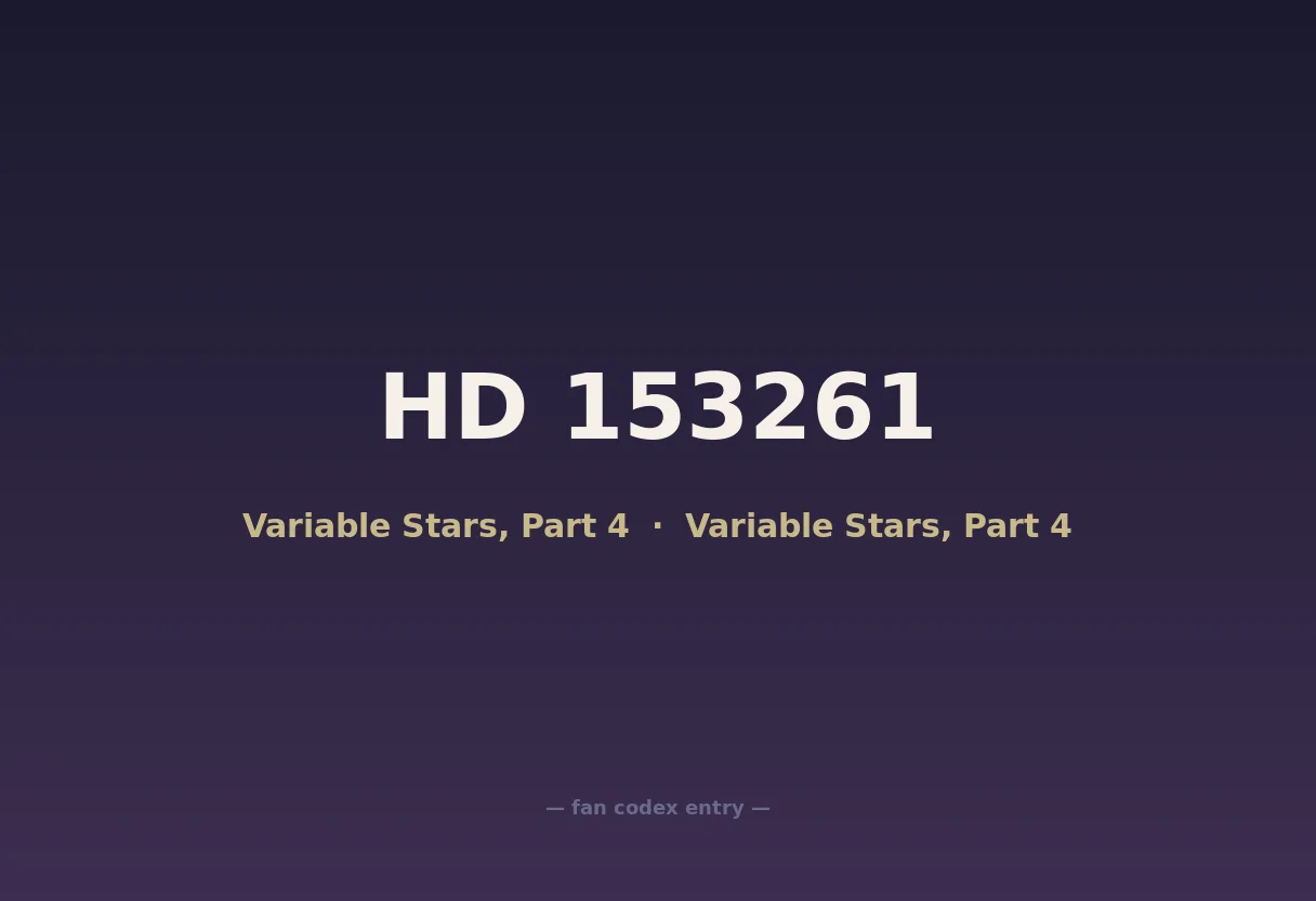 HD 153261