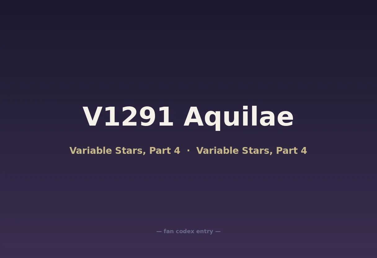 V1291 Aquilae