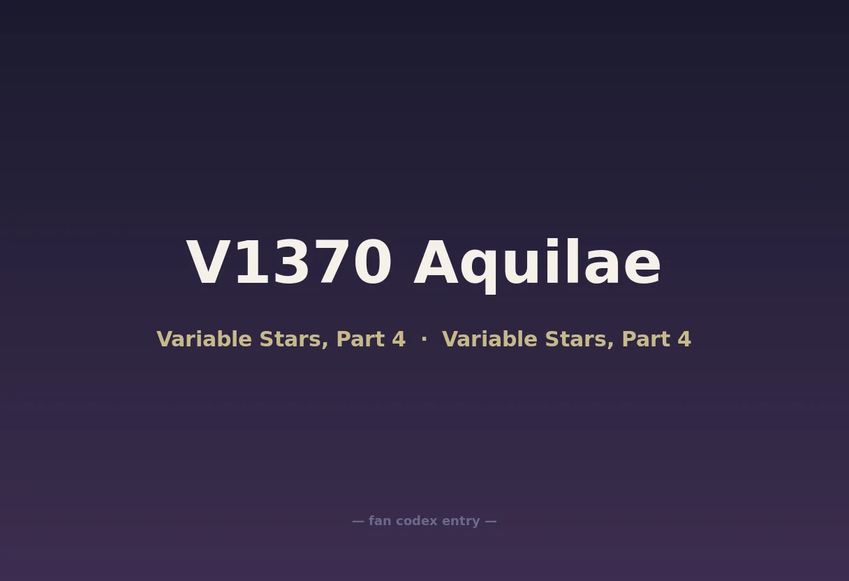 V1370 Aquilae