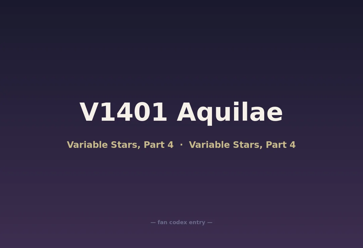 V1401 Aquilae