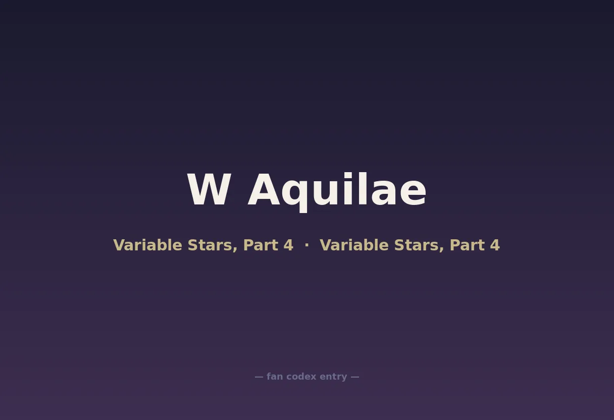 W Aquilae