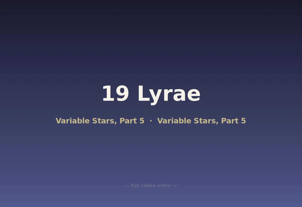 19 Lyrae