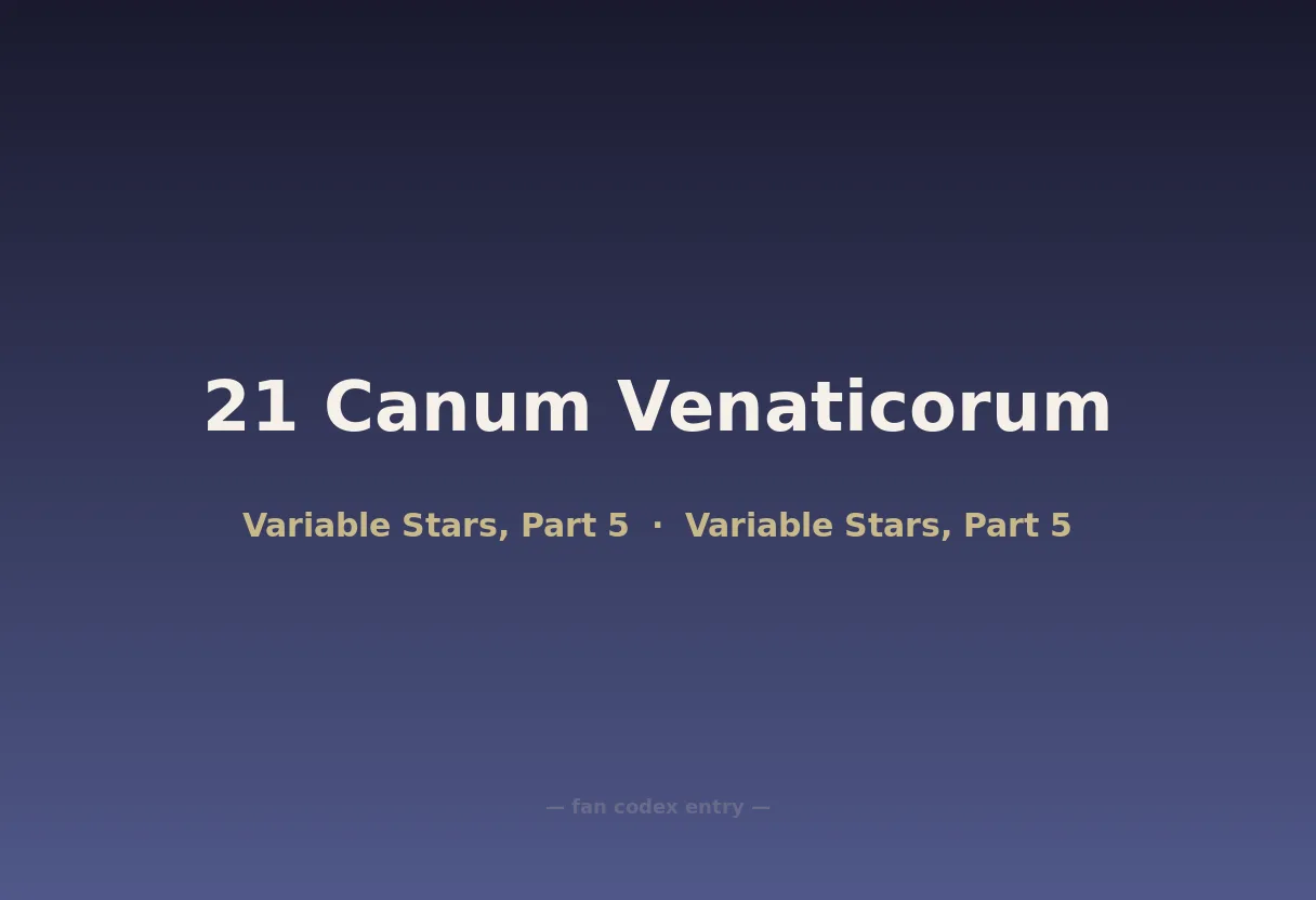 21 Canum Venaticorum