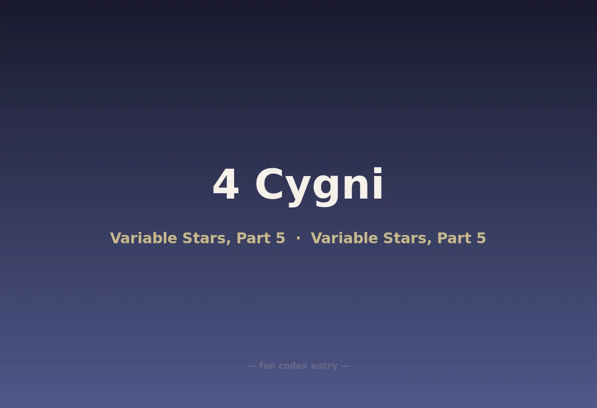 4 Cygni