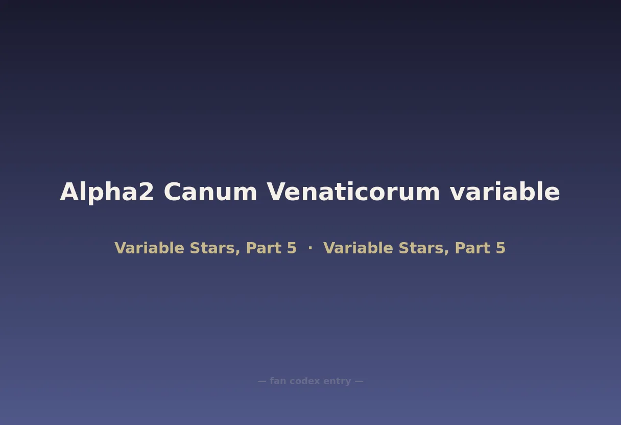 Alpha2 Canum Venaticorum variable