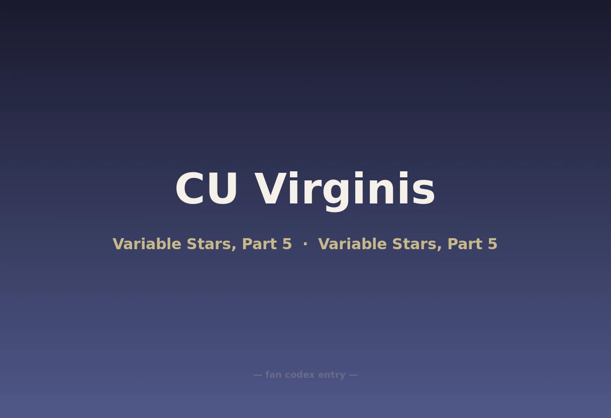 CU Virginis