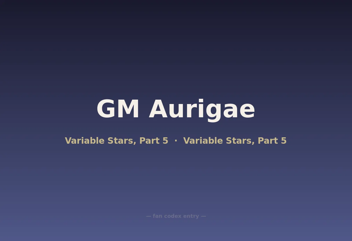 GM Aurigae