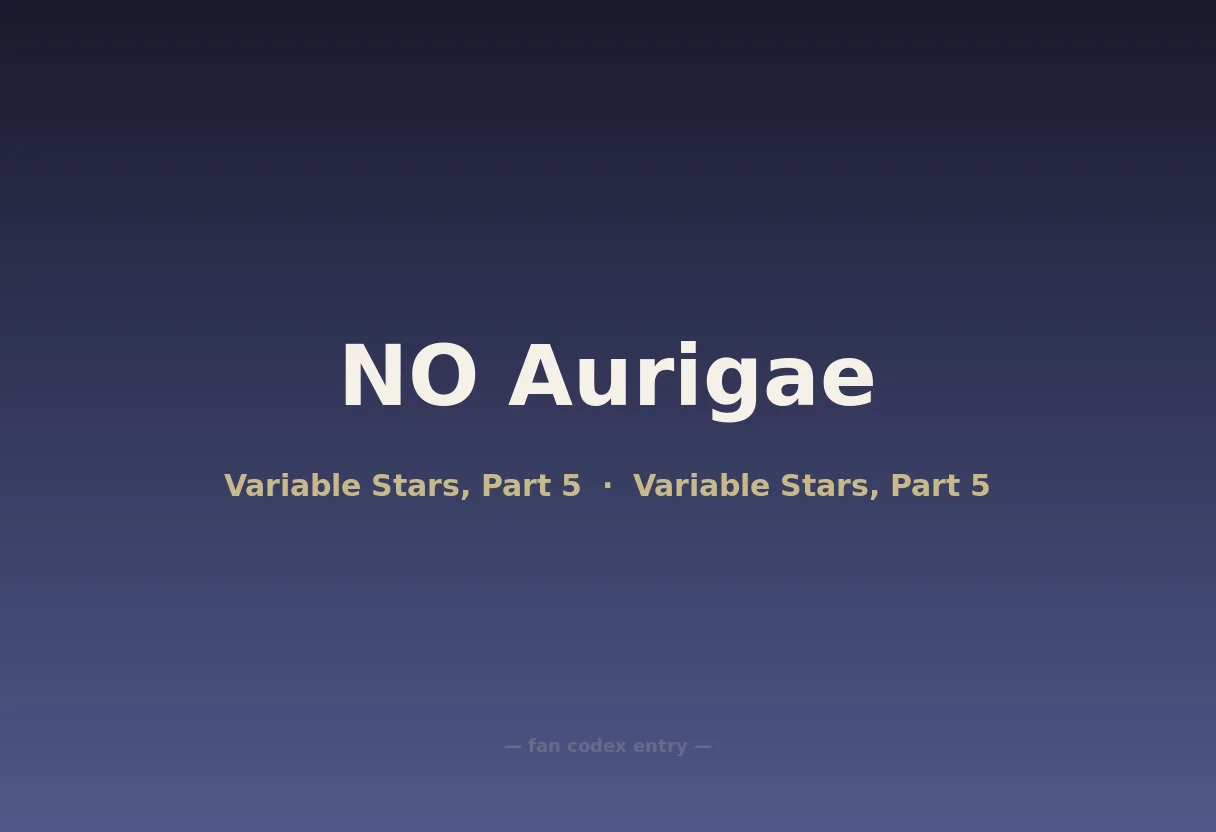 NO Aurigae