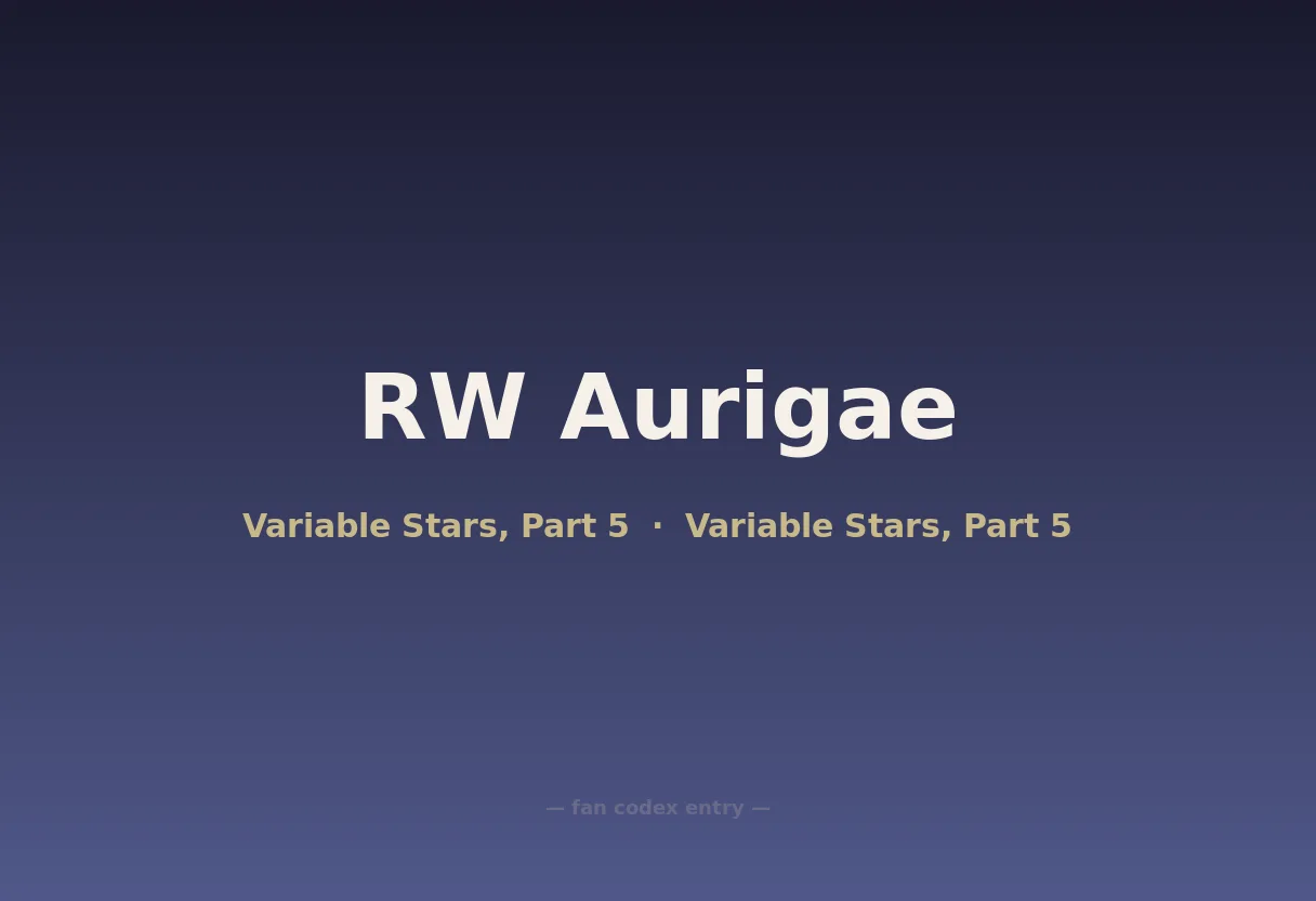 RW Aurigae