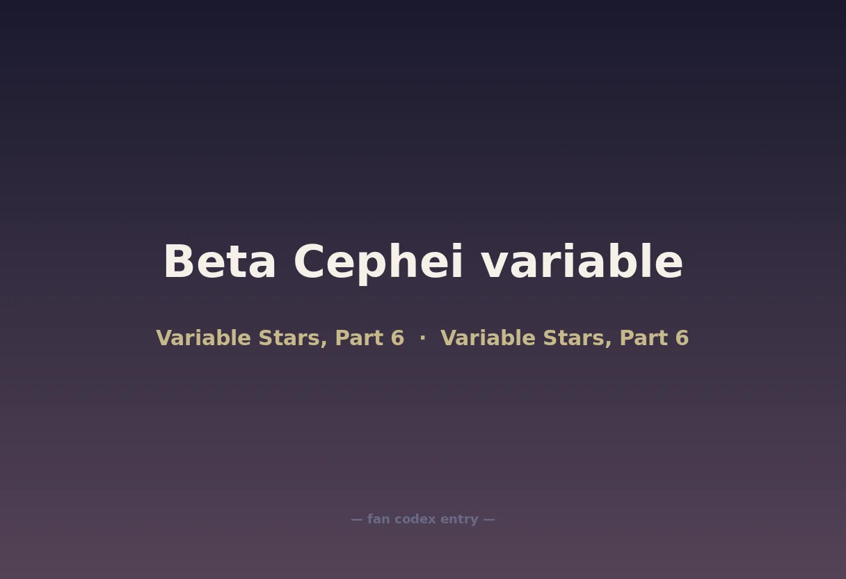 Beta Cephei variable