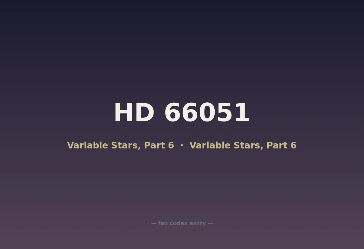 HD 66051