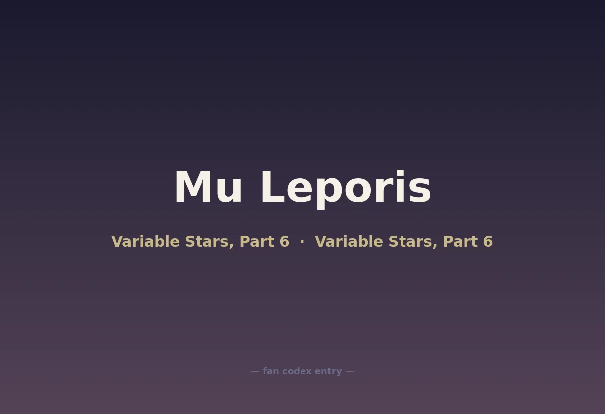 Mu Leporis