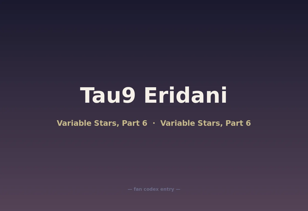 Tau9 Eridani