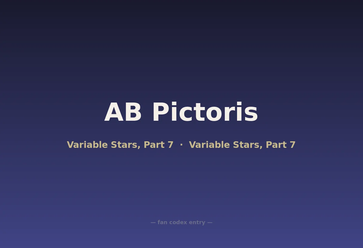 AB Pictoris