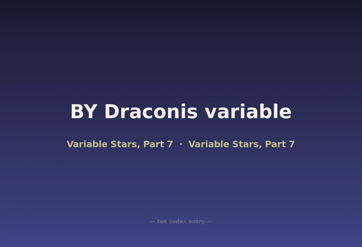 BY Draconis variable