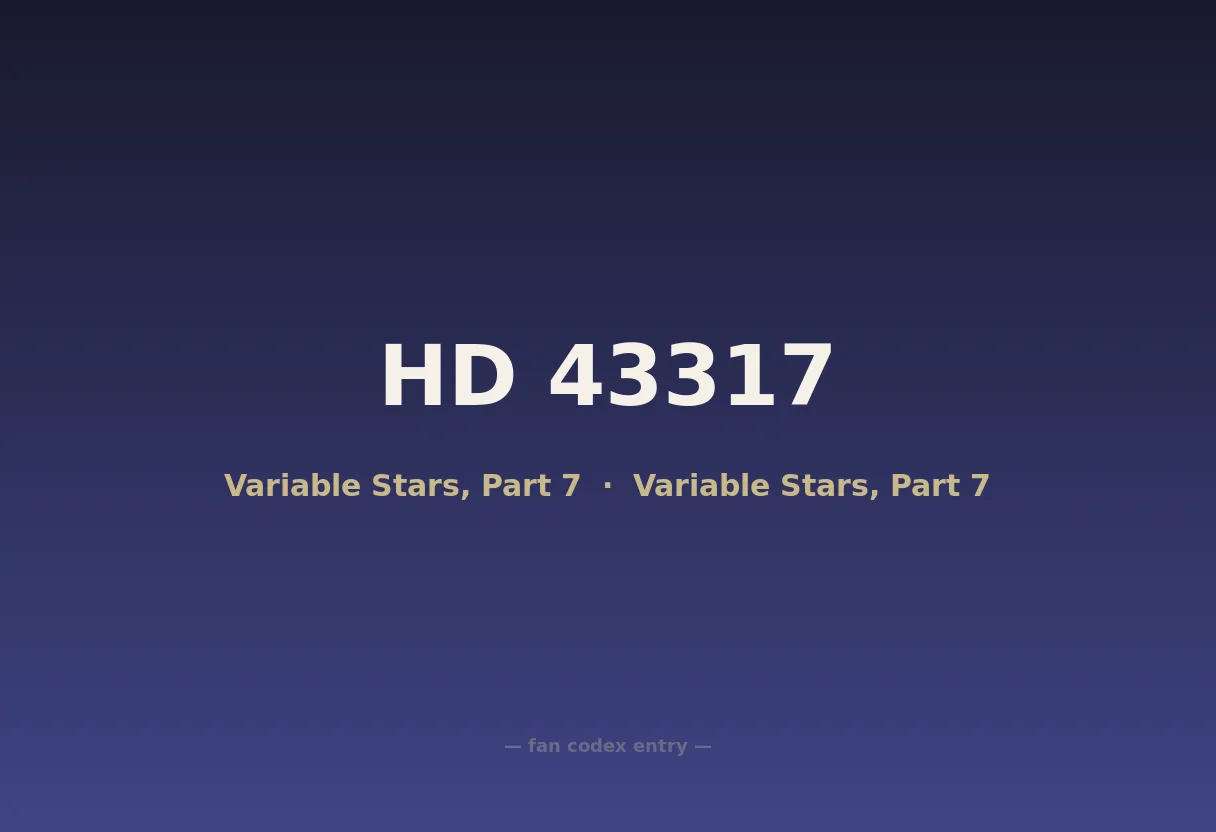 HD 43317
