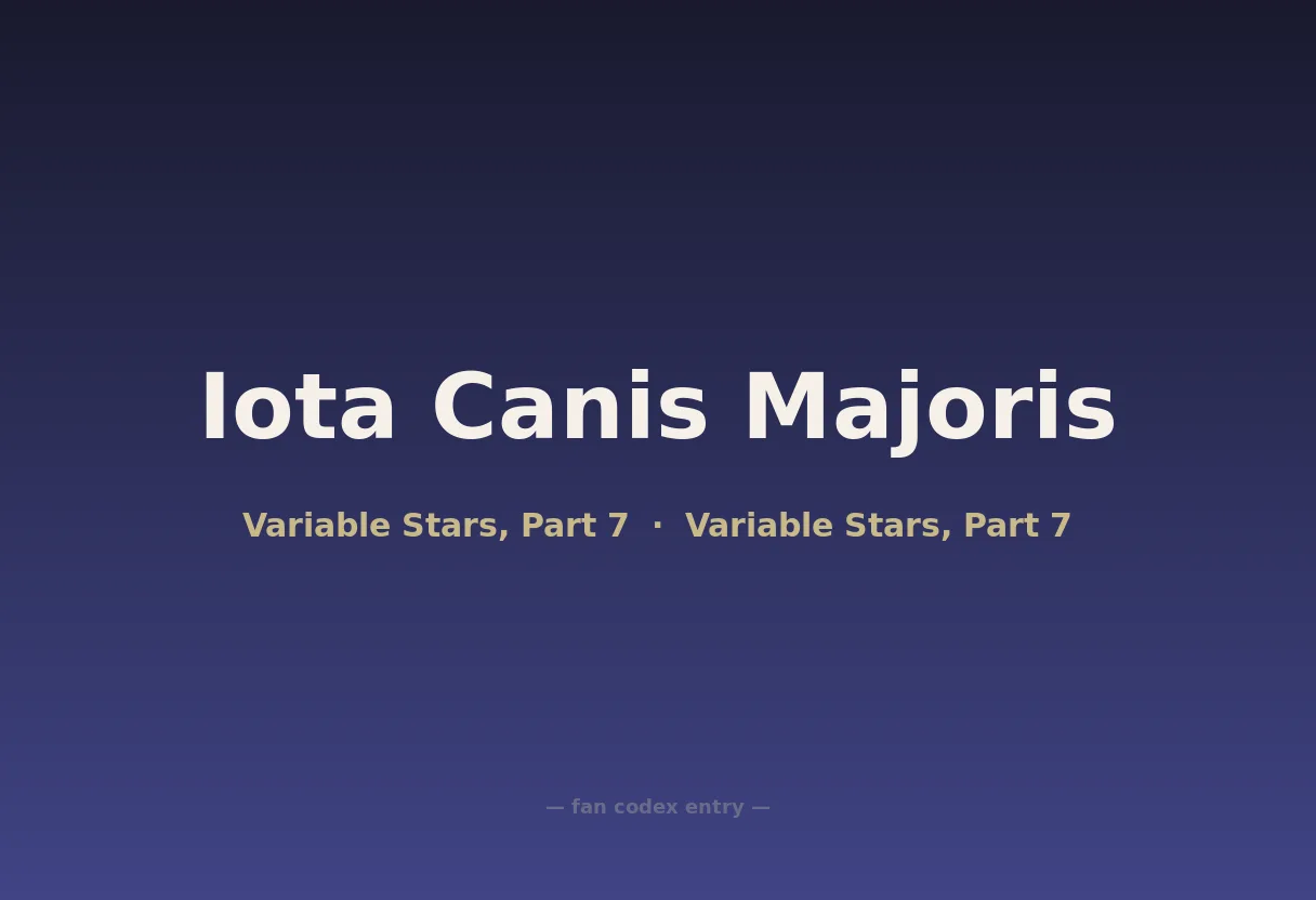 Iota Canis Majoris