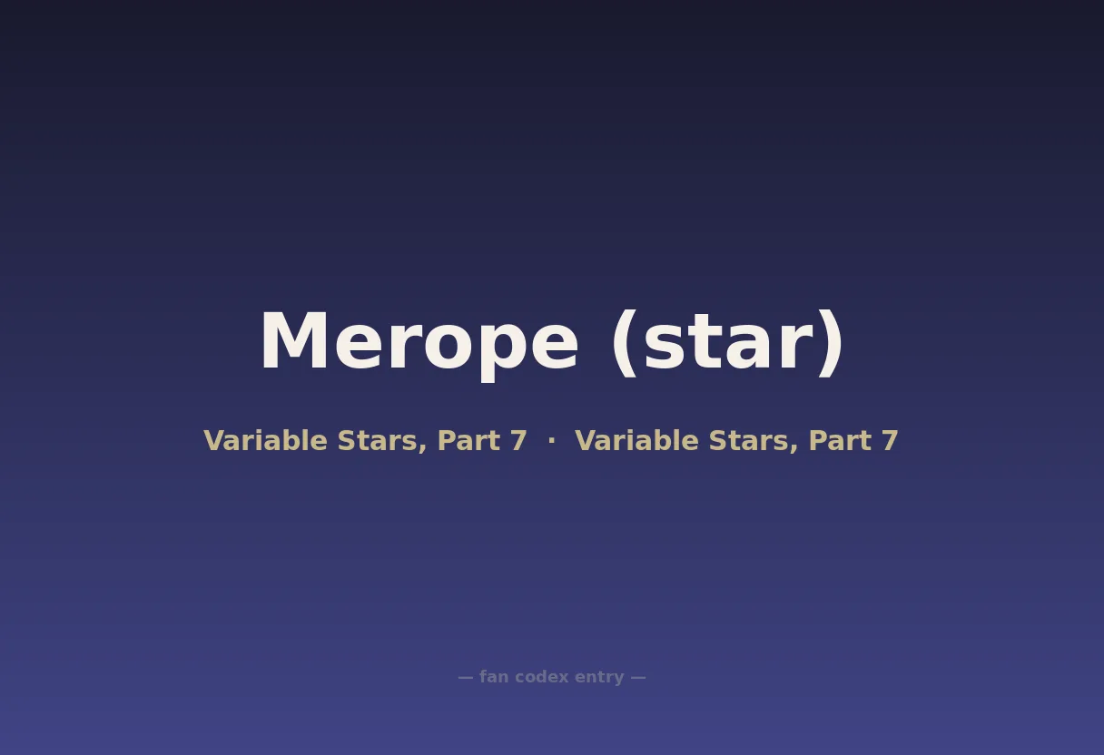 Merope (star)