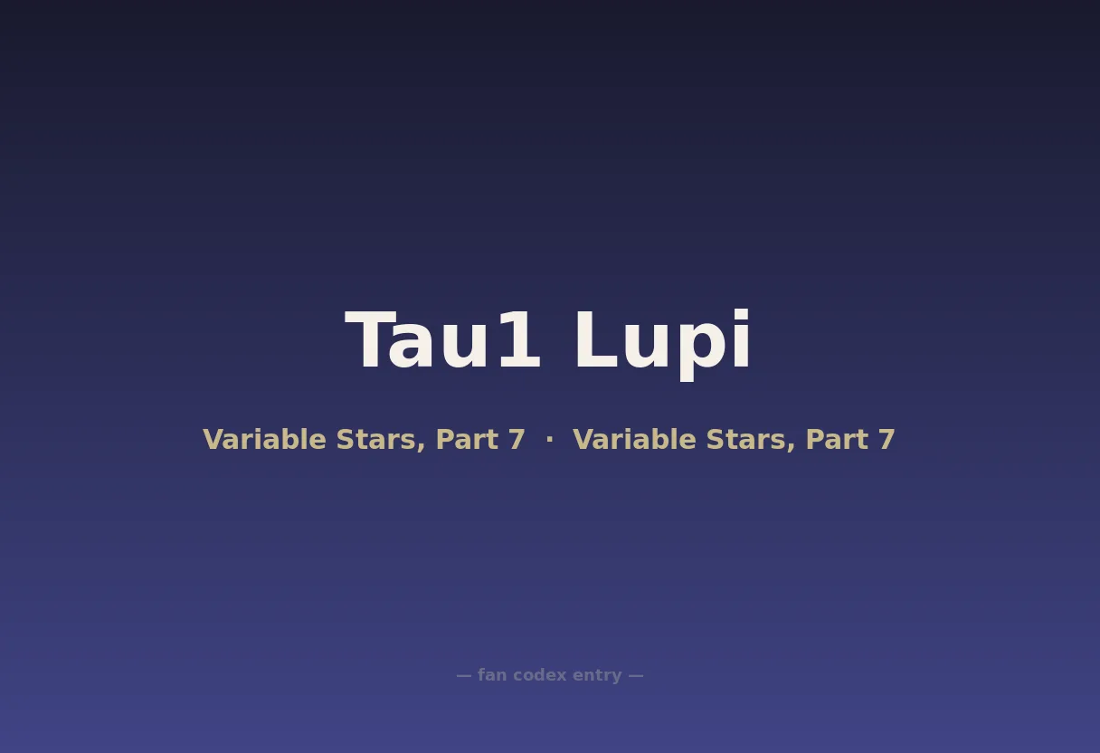 Tau1 Lupi