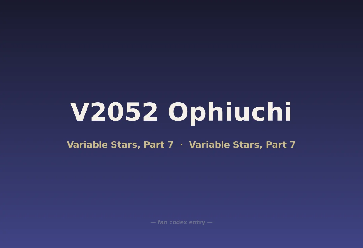 V2052 Ophiuchi