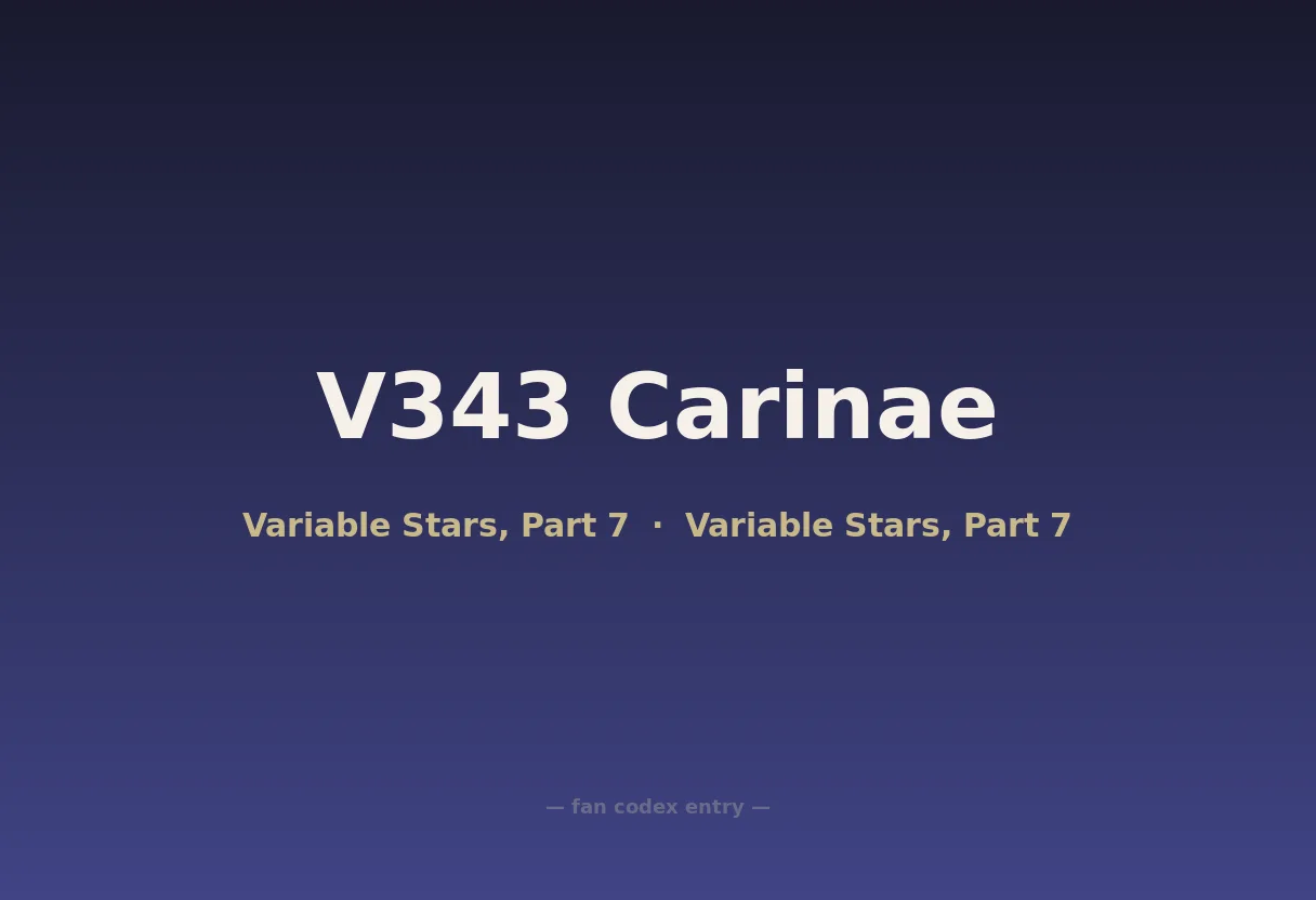 V343 Carinae