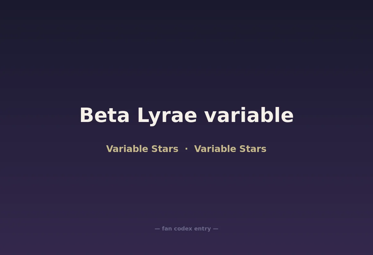 Beta Lyrae variable