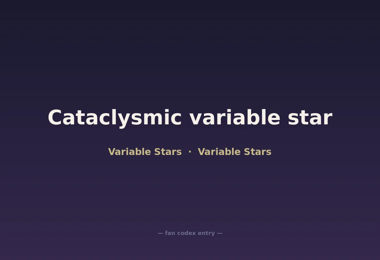 Cataclysmic variable star