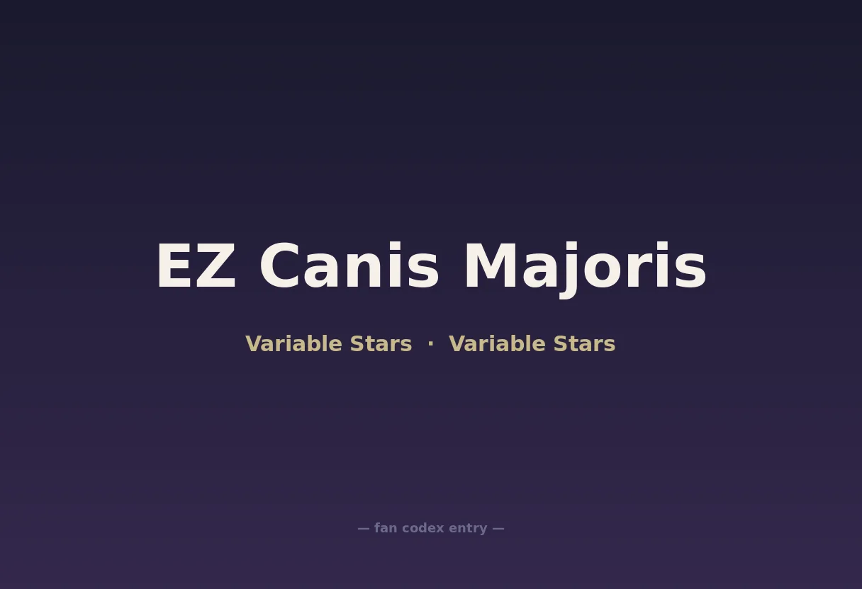 EZ Canis Majoris