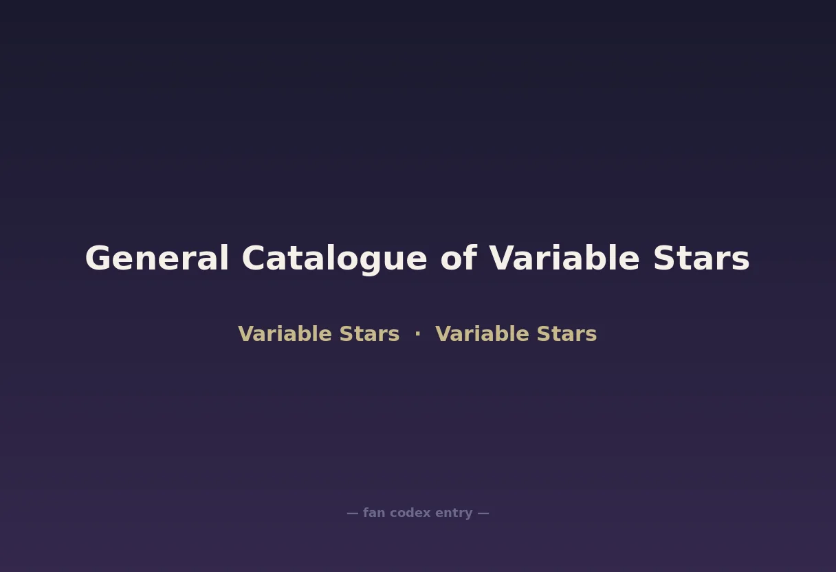 General Catalogue of Variable Stars