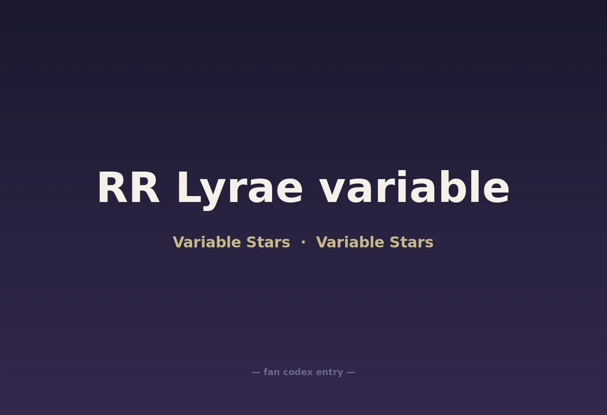 RR Lyrae variable