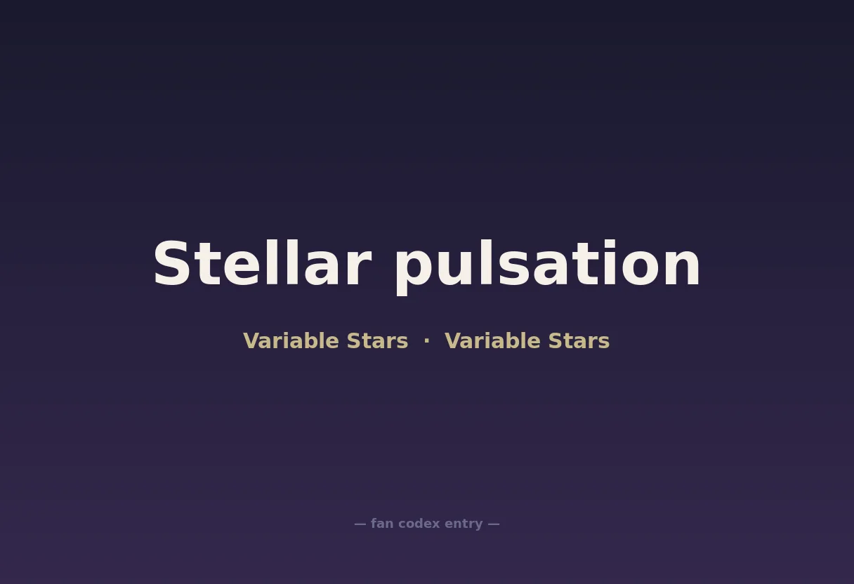 Stellar pulsation