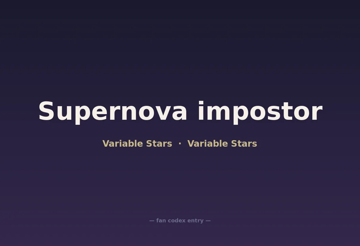 Supernova impostor