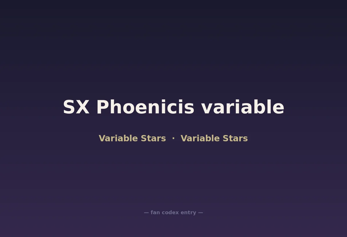 SX Phoenicis variable