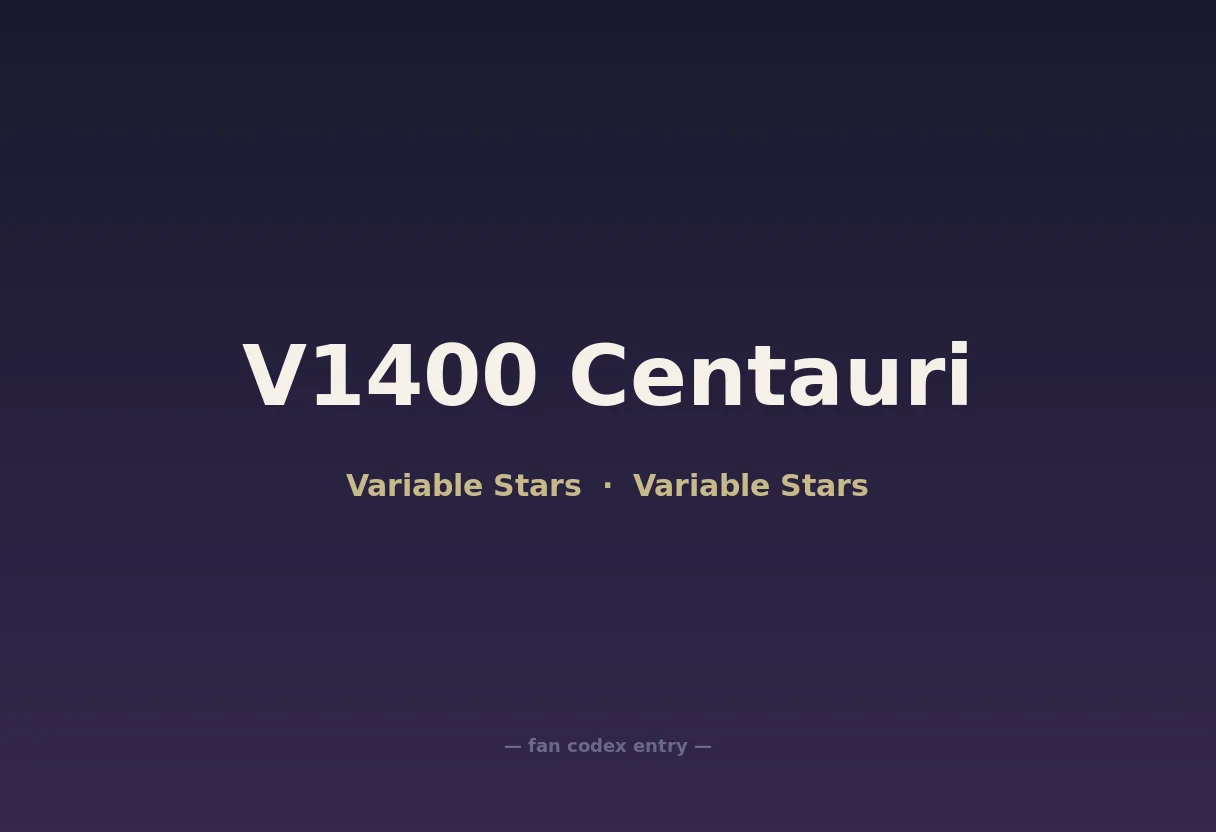 V1400 Centauri