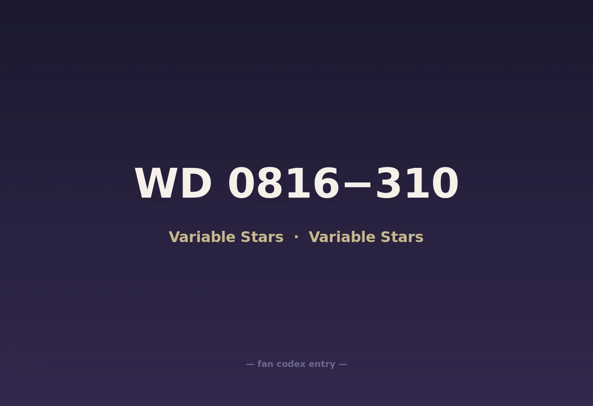 WD 0816−310