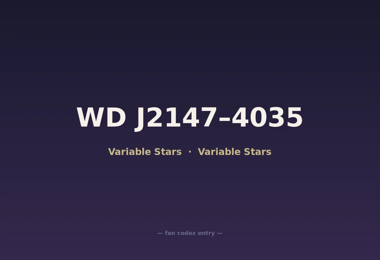WD J2147–4035