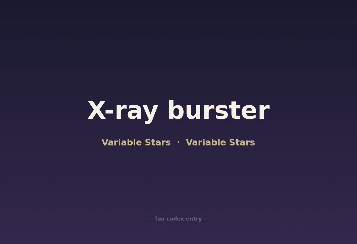 X-ray burster