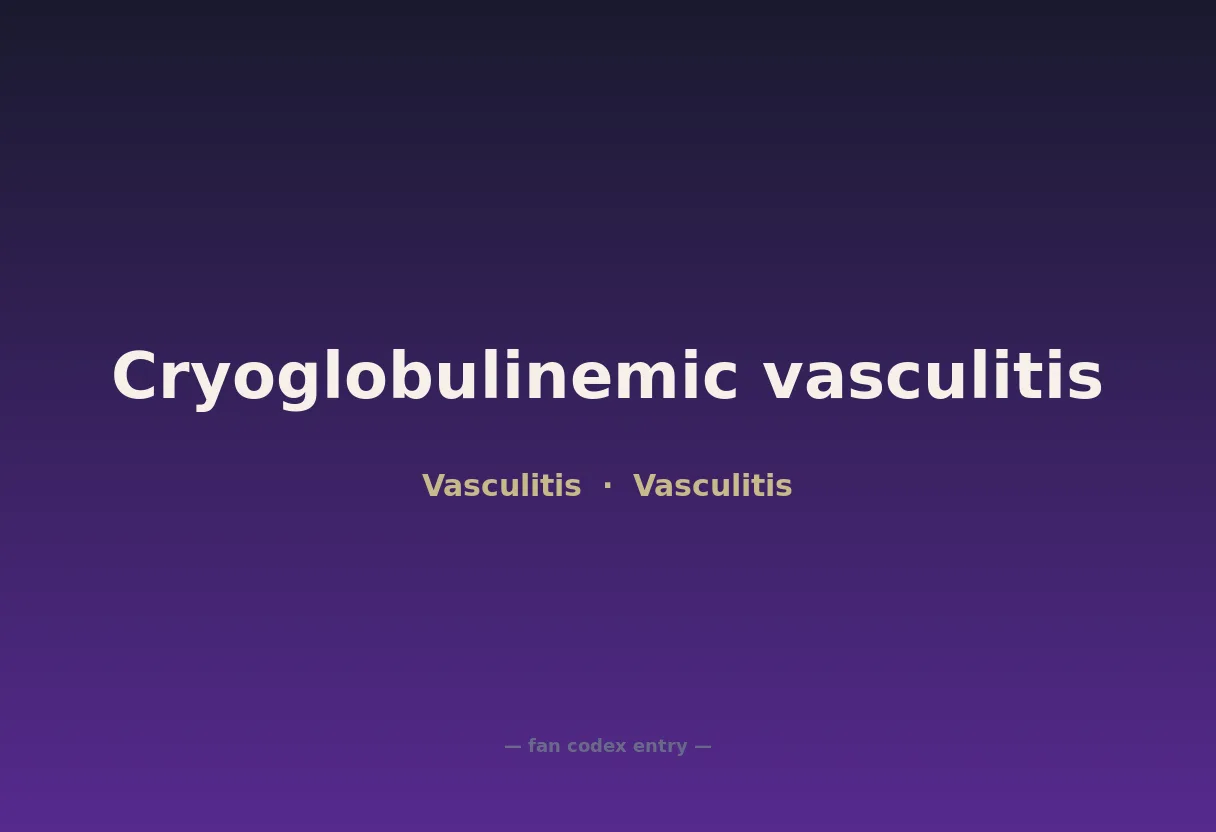 Cryoglobulinemic vasculitis