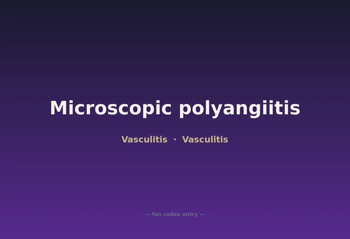 Microscopic polyangiitis