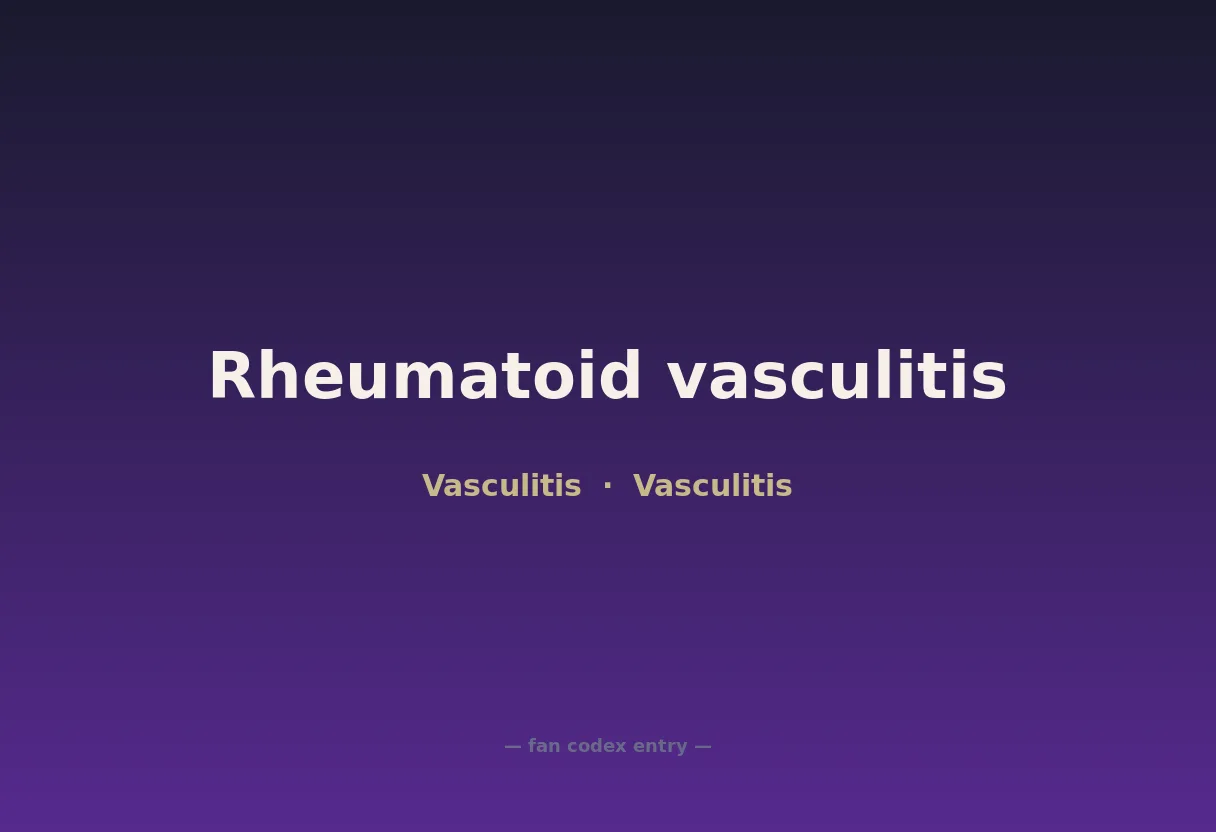 Rheumatoid vasculitis