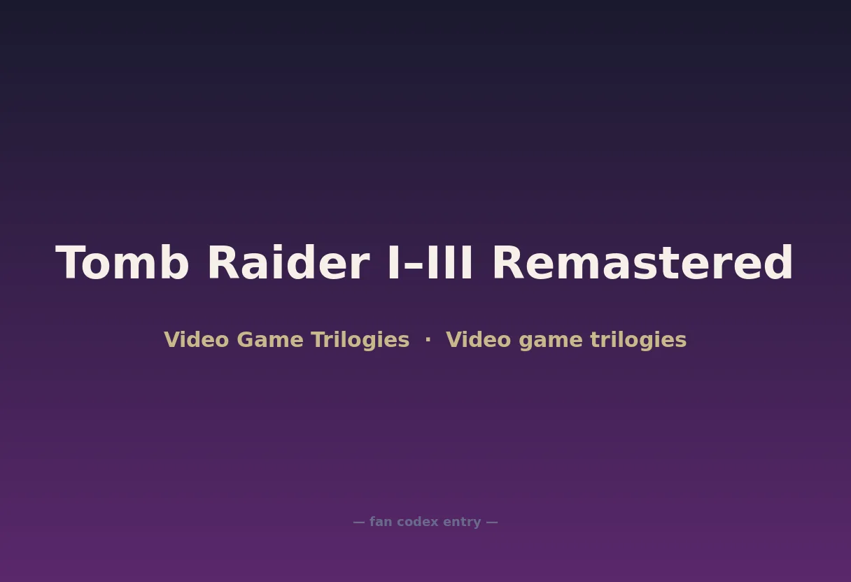 Tomb Raider I–III Remastered